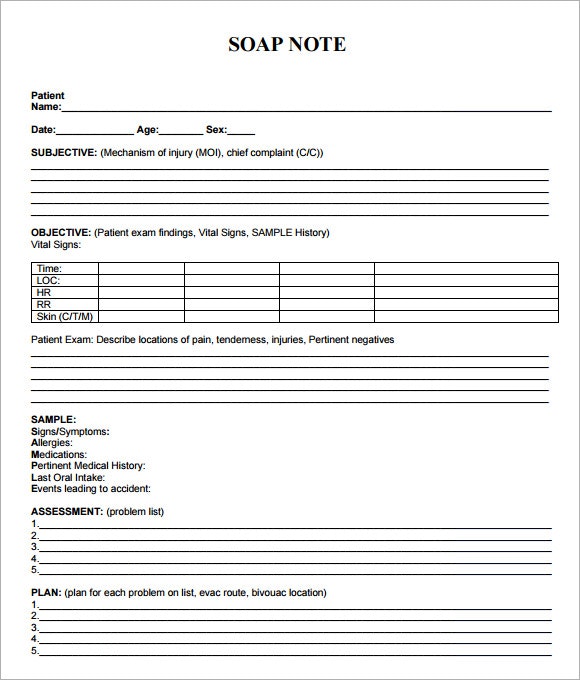 Soap note templates impression pics slide 1 728 3 fcb 3 d 