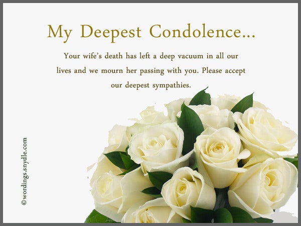 Sympathy Messages For Loss Of A Wife Wordings And Messages 