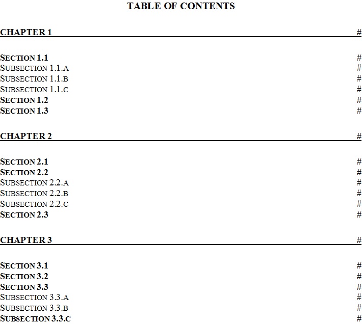 30 Free Professional Table of Contents Templates   TemplateHub