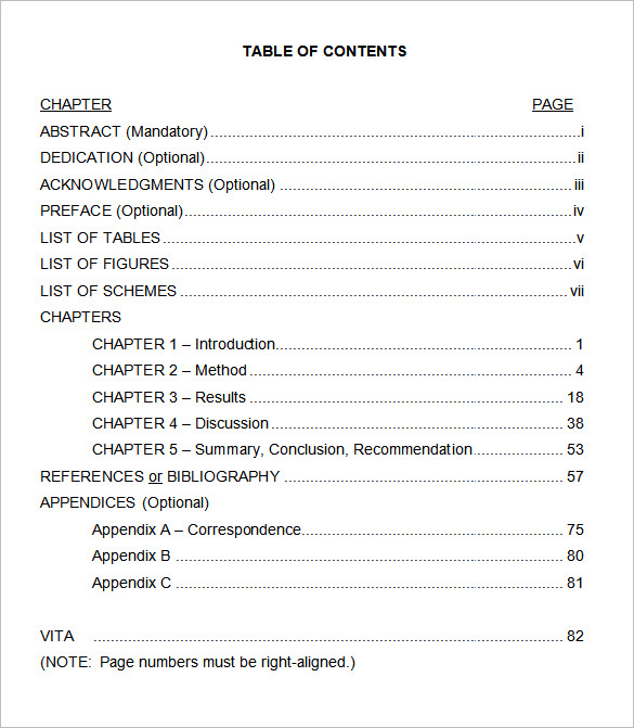 22+ Table of Contents – PDF, DOC | Free & Premium Templates