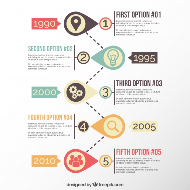 Modern timeline template Vector | Free Download