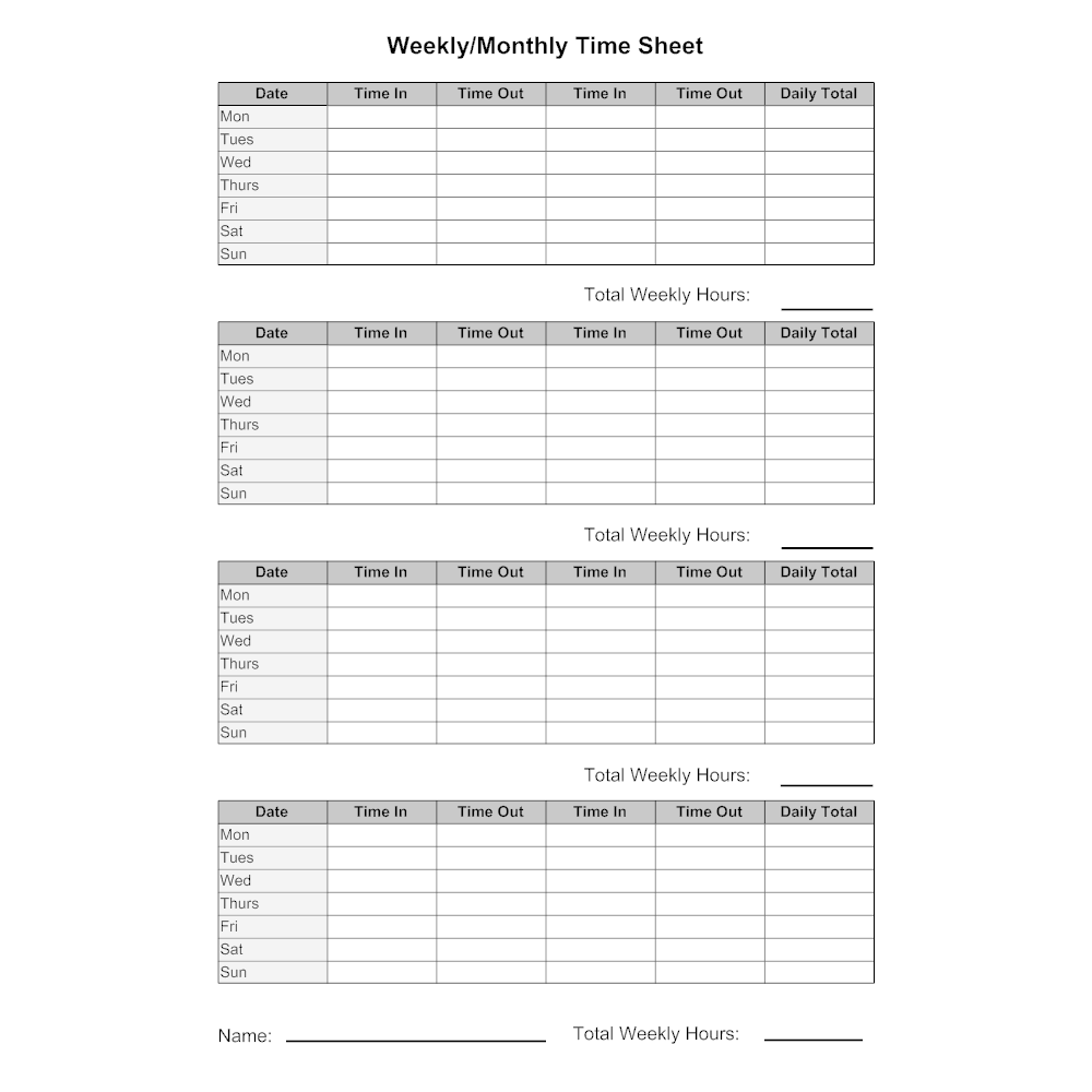 Timesheet Template