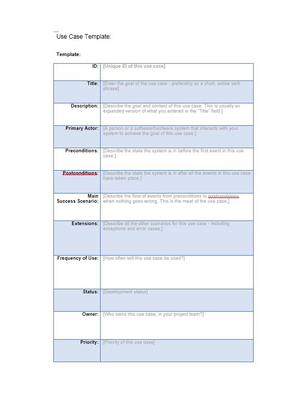 40 Use Case Templates & Examples (Word, PDF)   Template Lab