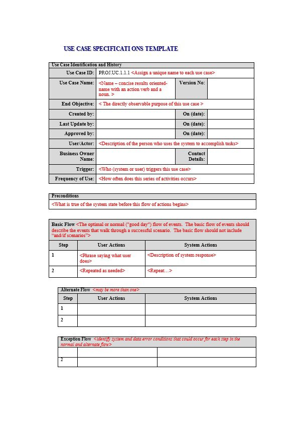 40 Use Case Templates & Examples (Word, PDF)   Template Lab