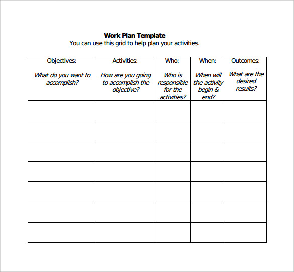 work plan templates   Roho.4senses.co