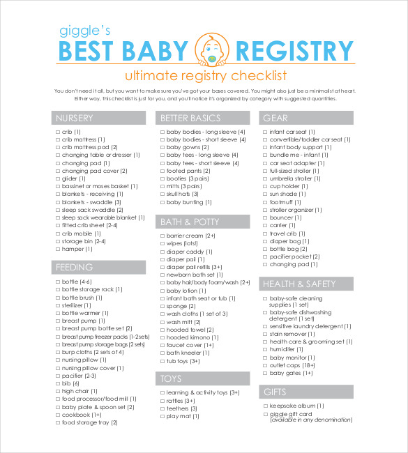 Baby Registry Checklist | bravebtr