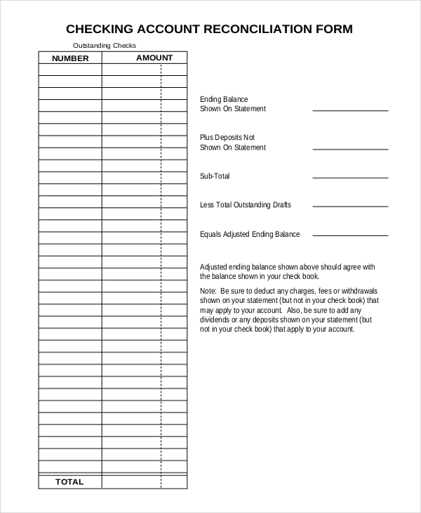 check reconciliation form   Ecza.solinf.co