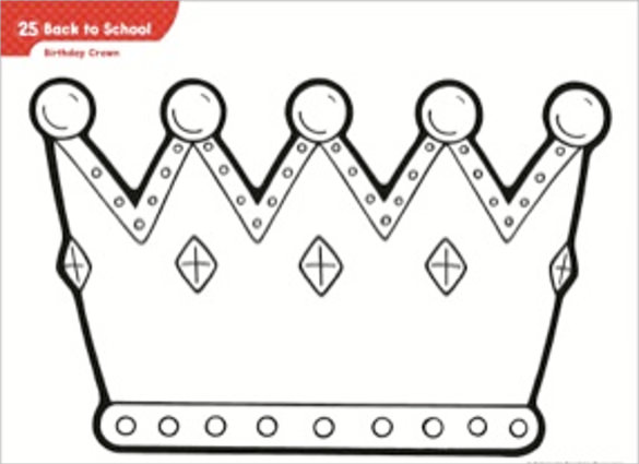 Kings Crown Template For Kids Colouring For Pretty Crown Template 
