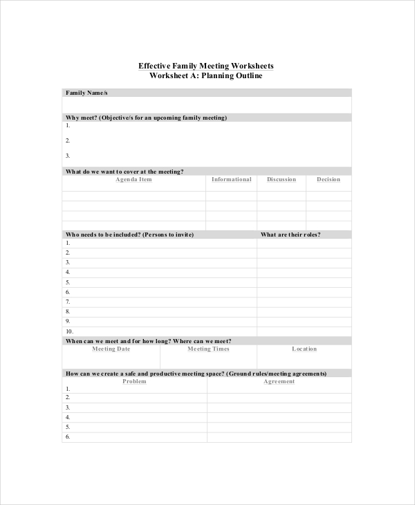 12+ Effective Meeting Agenda Templates – Free Sample, Example 