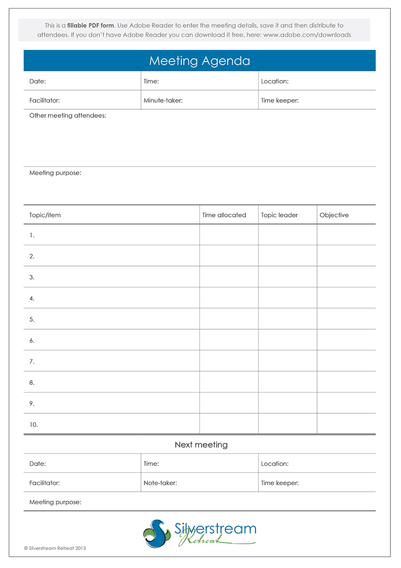 How to Design an Agenda for an Effective Meeting