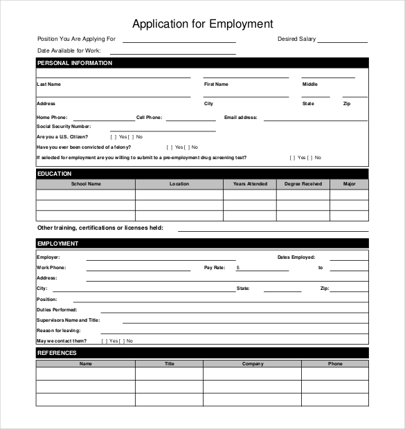 10 Restaurant Application Templates Free Sample Example Employment 