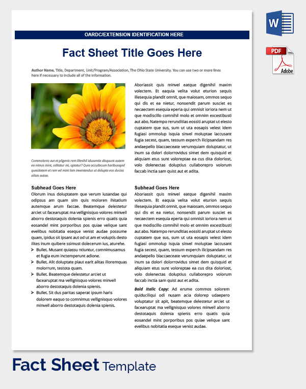 fact sheet template microsoft word free – purdue sopms