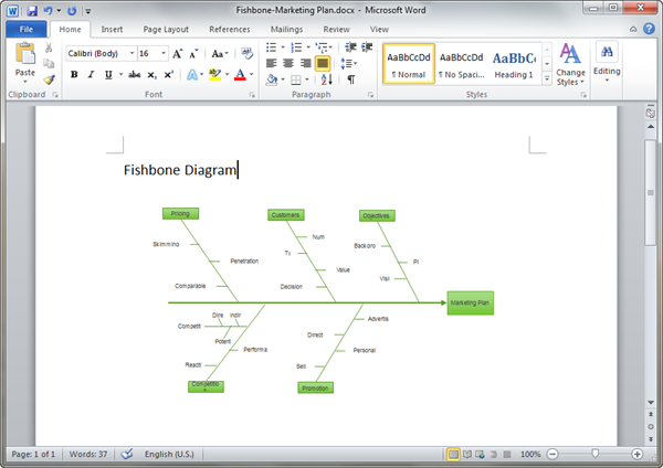 Fishbone Diagram Templates for Word