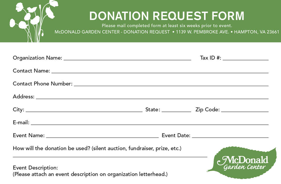 donation request form template Ecza.solinf.co
