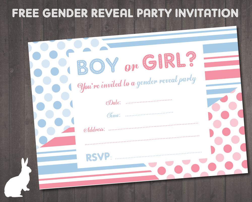 Free Printable Gender Reveal Party Perfect Gender Reveal Party 
