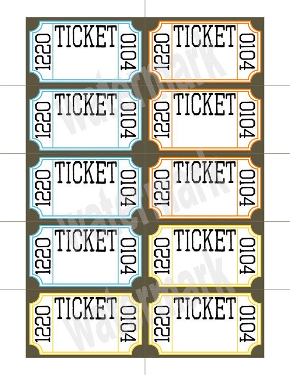 Free printable raffle tickets  