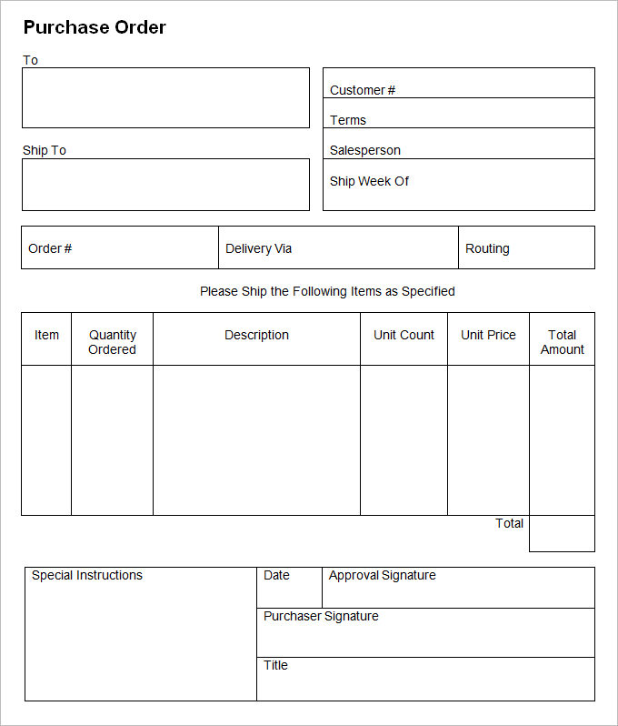 34+ Purchase Order Examples   PDF, DOC | Free & Premium Templates