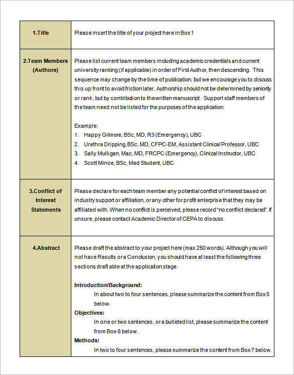 clinical research proposal template research proposal templates 17 