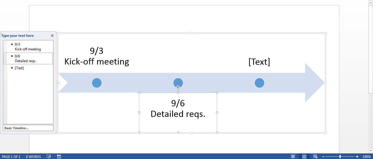 Free Timeline Template in Word