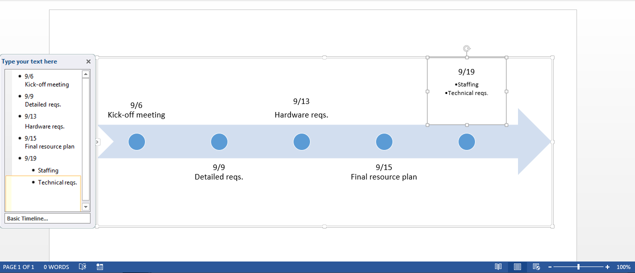 Free Timeline Template in Word