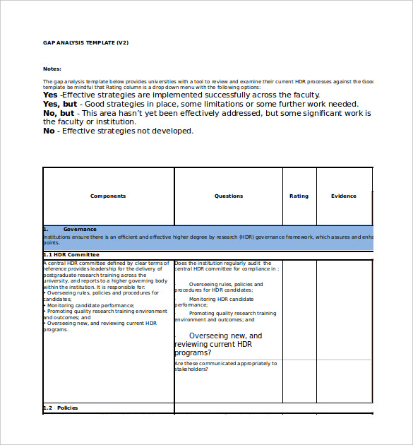 gap analysis template word   Ecza.solinf.co