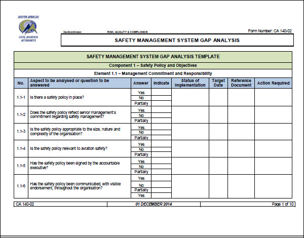 Gap Analysis Template Excel | Business Mentor