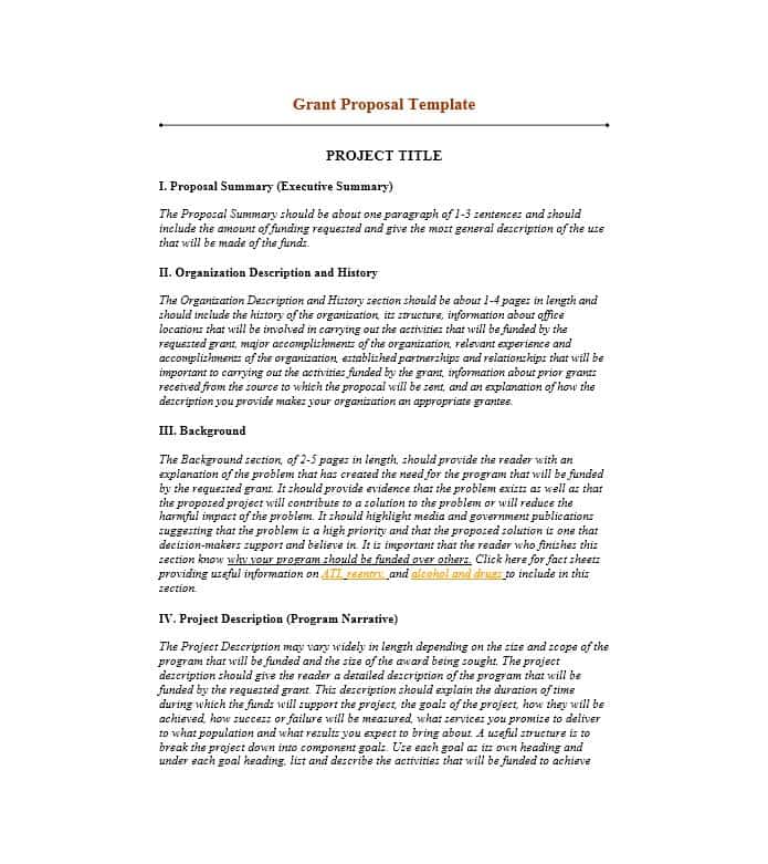 Tender Proposal Template Cover Letter Grant Proposal asafonec   Hienle