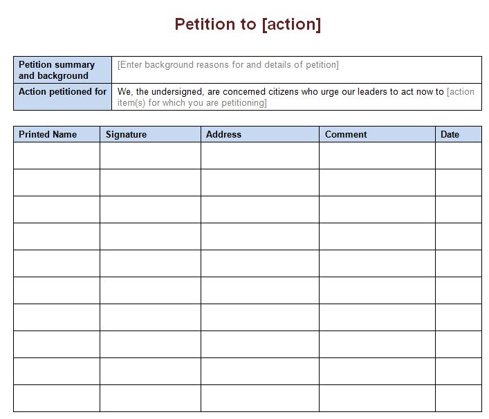 30 Petition Templates + How To Write Petition Guide