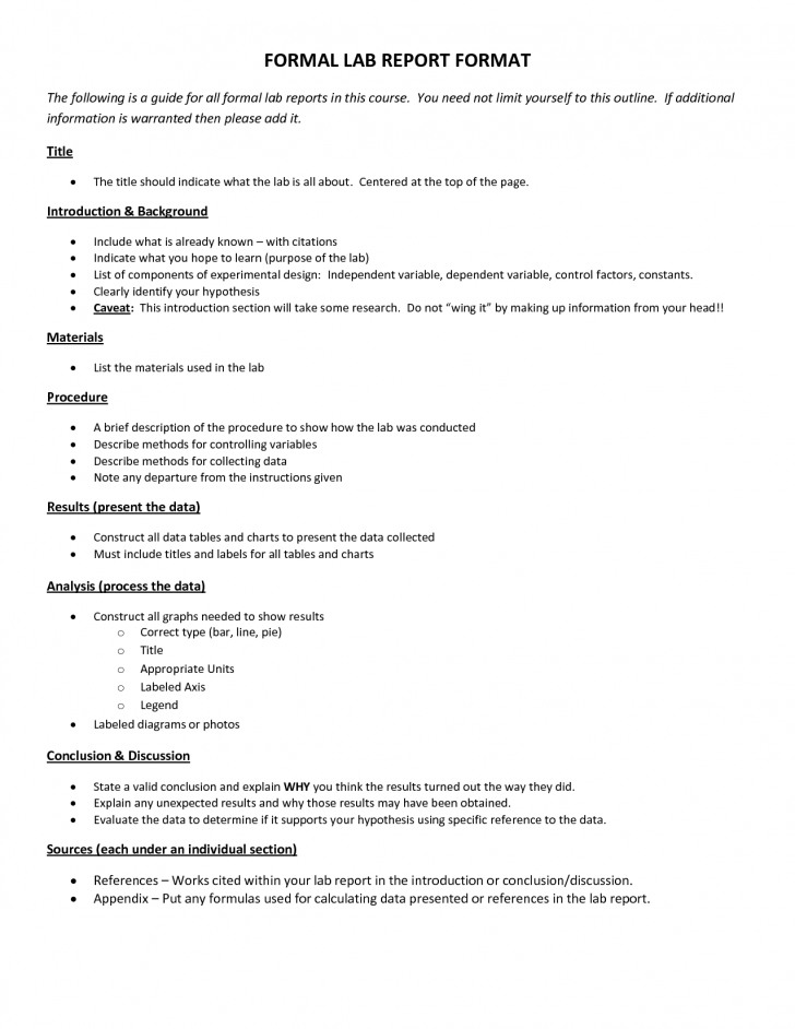 40 Lab Report Templates & Format Examples   Template Lab