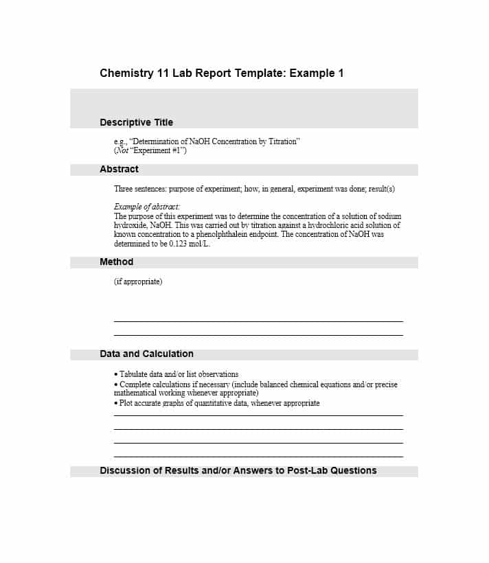 12 Images of Experiment Lab Report Template | tonibest.com