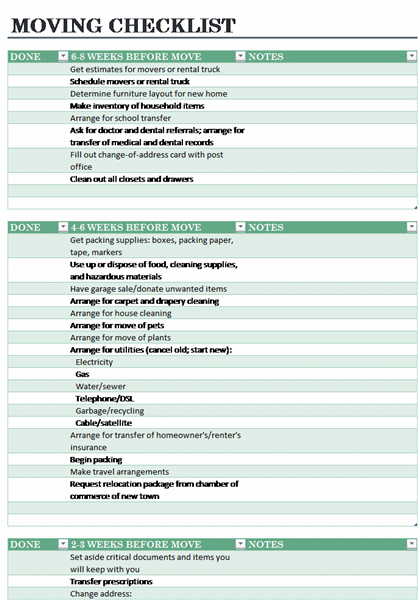 house moving checklist template   Into.anysearch.co