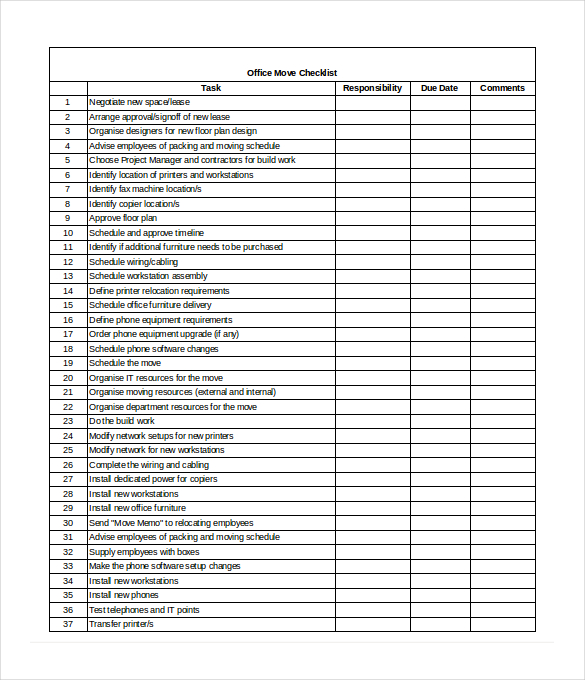 45 Great Moving Checklists [Checklist for Moving In / Out 