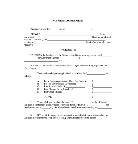 16+ Payment Agreement Templates   PDF, DOC | Free & Premium Templates