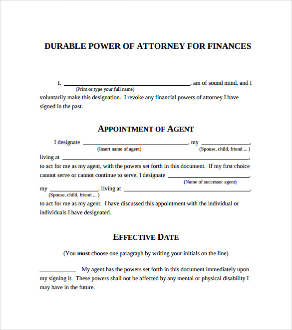 power of attorney form free printable   Into.anysearch.co