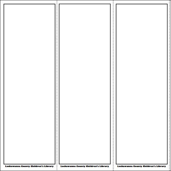 Blank Bookmark Templates   Make Your Own Bookmarks