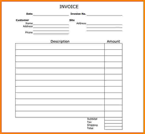 Printable Invoice Templates