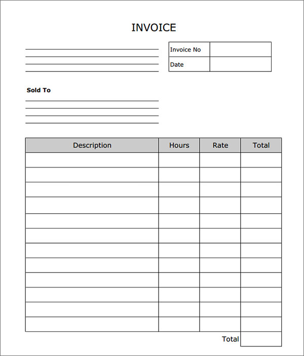 Free Printable Invoice Template Invoice Forms Free Excel Invoice 
