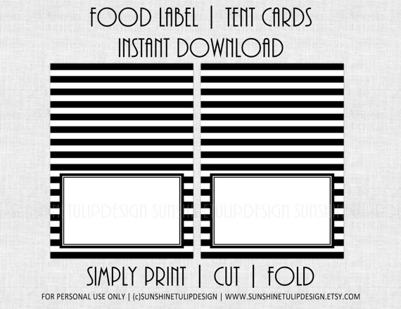 PrinTable Table Tent Cards ™