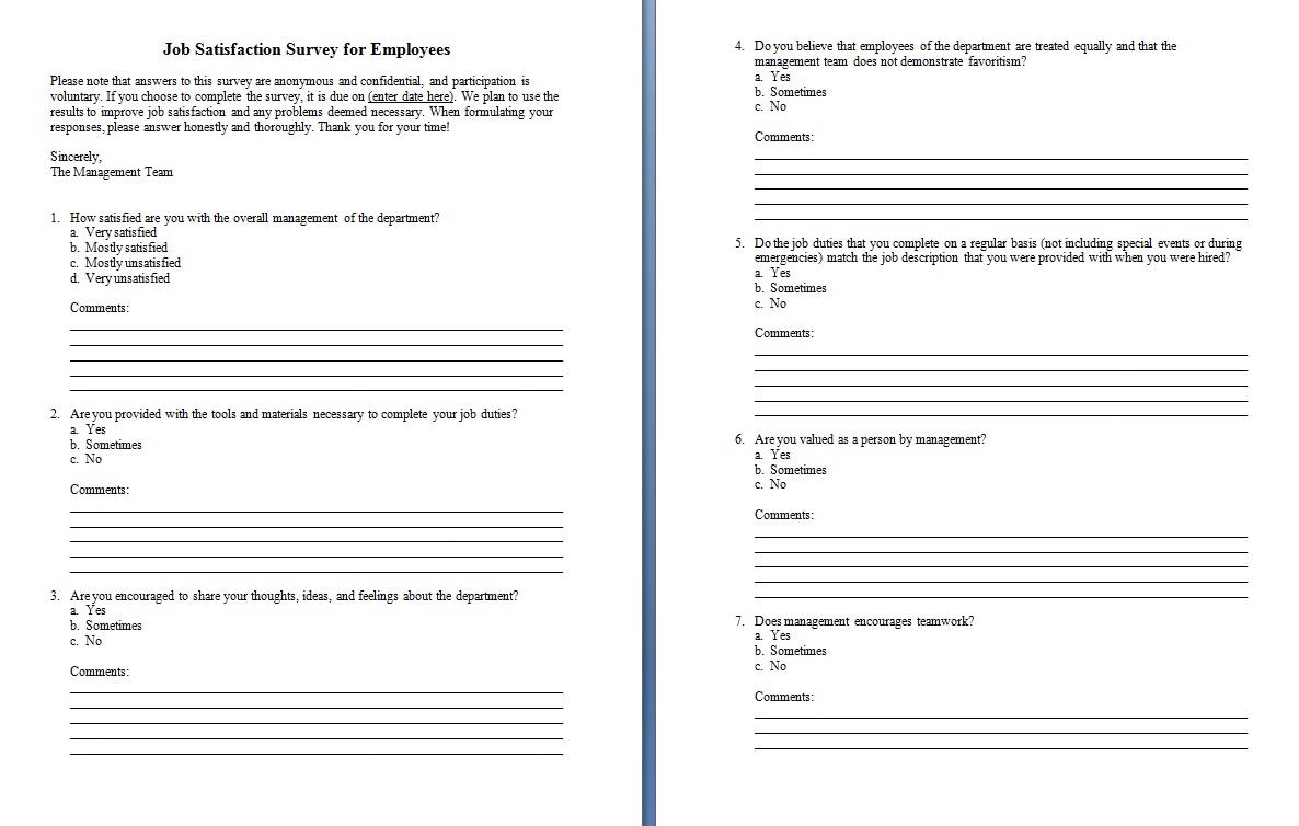 questionnaire templates word   Ecza.solinf.co