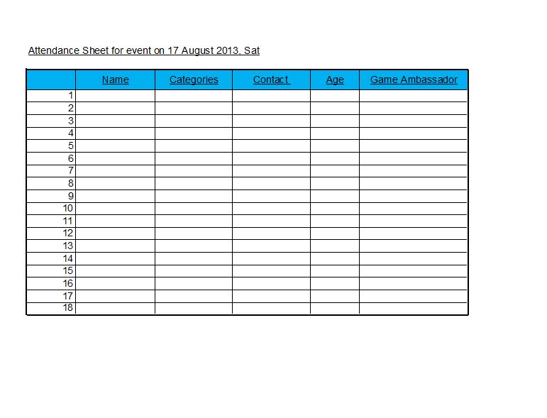 38 Free Printable Attendance Sheet Templates