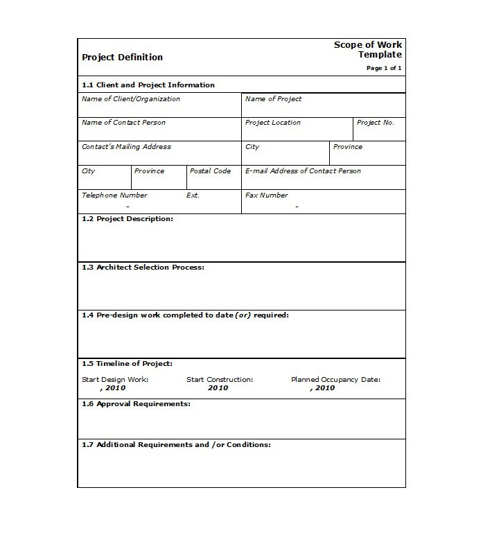 30 Ready to use Scope of Work Templates & Examples