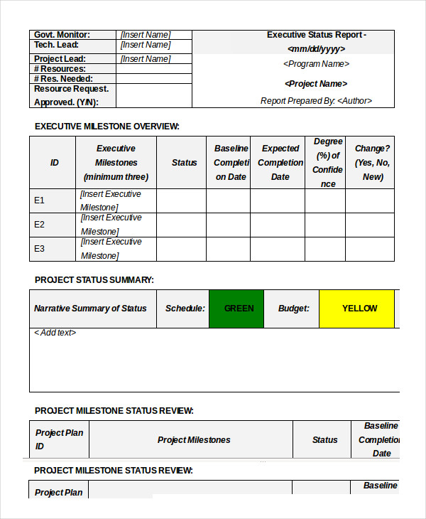 status report templates   Into.anysearch.co