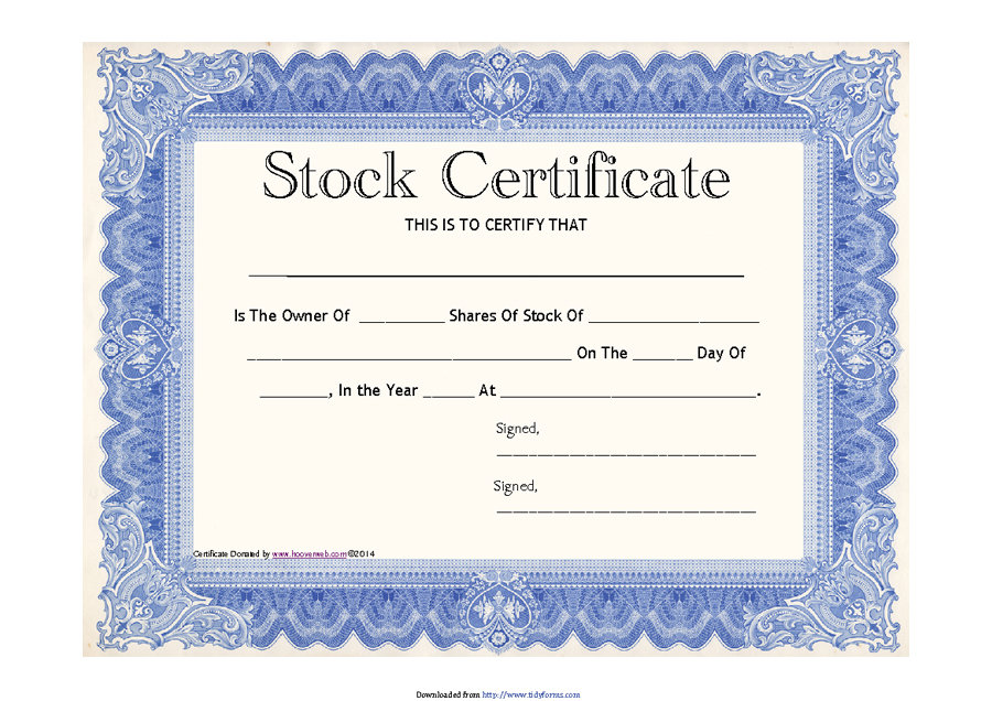 40+ Free Stock Certificate Templates (Word, PDF) Template Lab