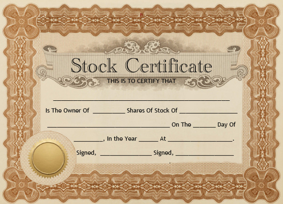 21+ Stock Certificate Templates Free Sample, Example Format 