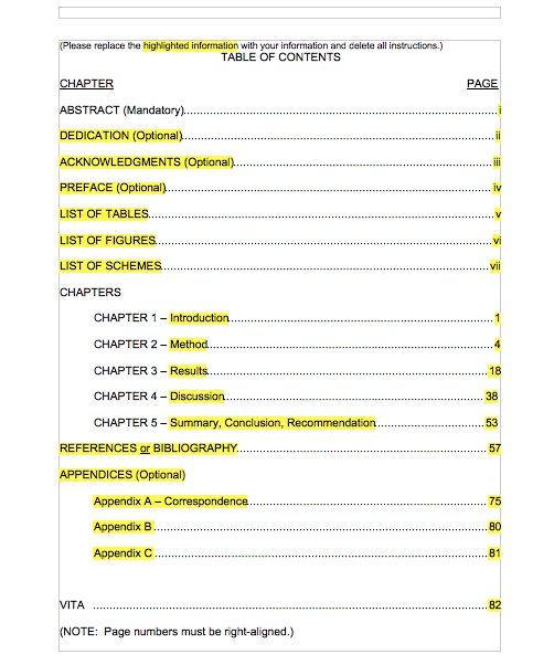 20 Table of Contents Templates and Examples   Template Lab