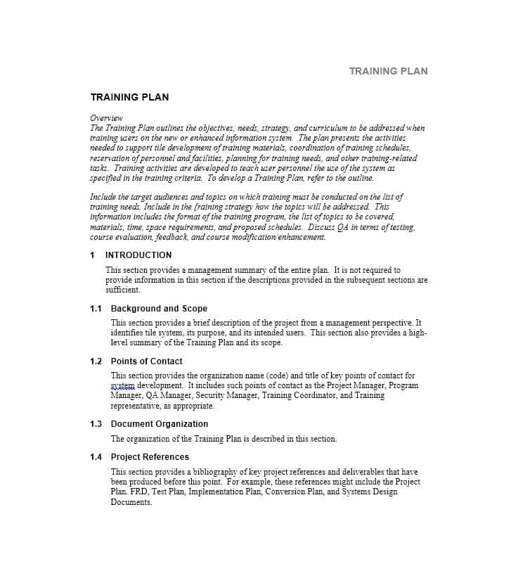 Training Document Template | Business Mentor