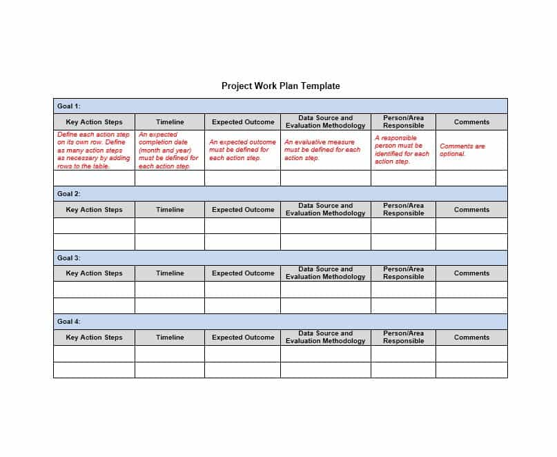 Work Plan   40 Great Templates & Samples (Excel / Word)   Template Lab